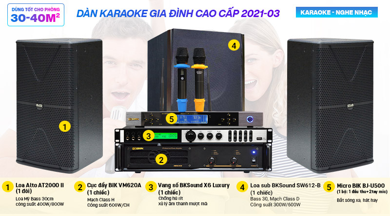 Loa karaoke Alto AT2000 II (Full bass 30cm)